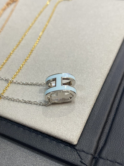 „Glow Jewelry“ POP H HELLBLAUE HALSKETTE