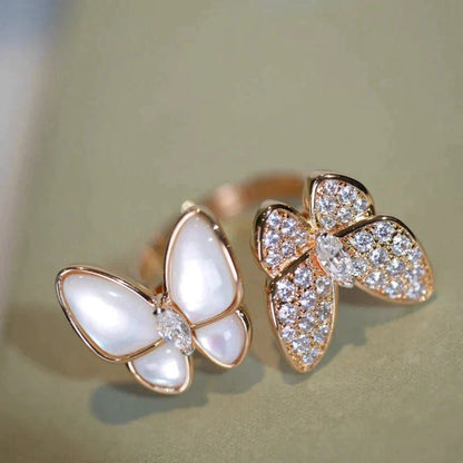 [Glow Jewelry]TWIN BUTTERFLY DIAMOND MOP RING
