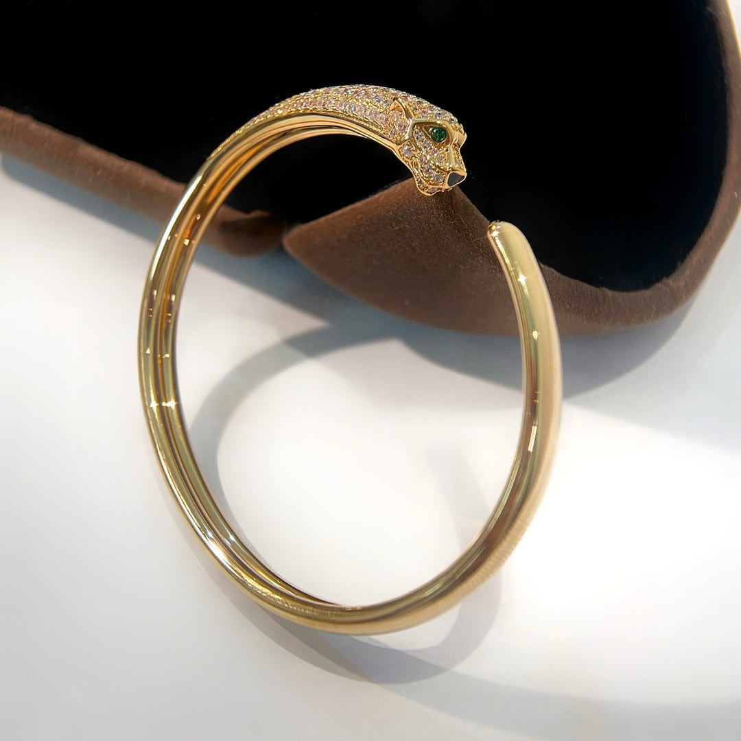 [Glow Jewelry]PANTHERE GOLD DIAMOND OPEN BRACELET