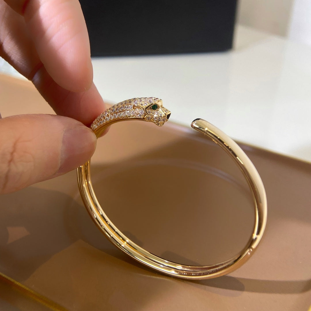 [Glow Jewelry]PANTHERE GOLD DIAMOND OPEN BRACELET