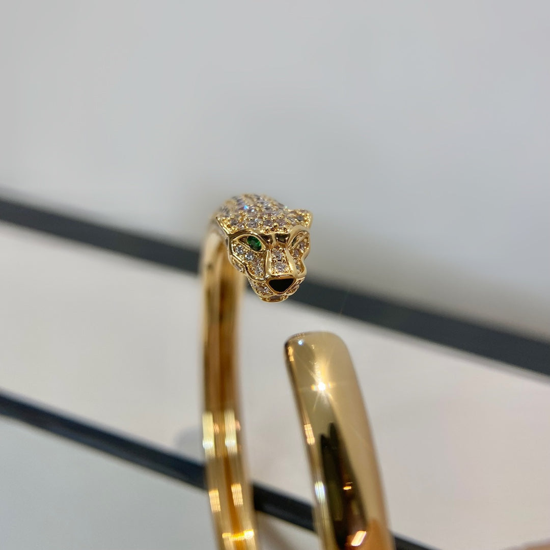 [Glow Jewelry]PANTHERE GOLD DIAMOND OPEN BRACELET