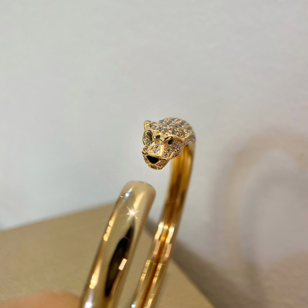 [Glow Jewelry]PANTHERE GOLD DIAMOND OPEN BRACELET