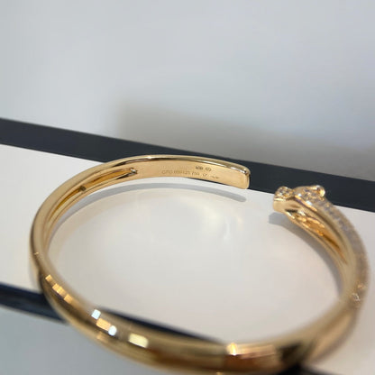 [Glow Jewelry]PANTHERE GOLD DIAMOND OPEN BRACELET