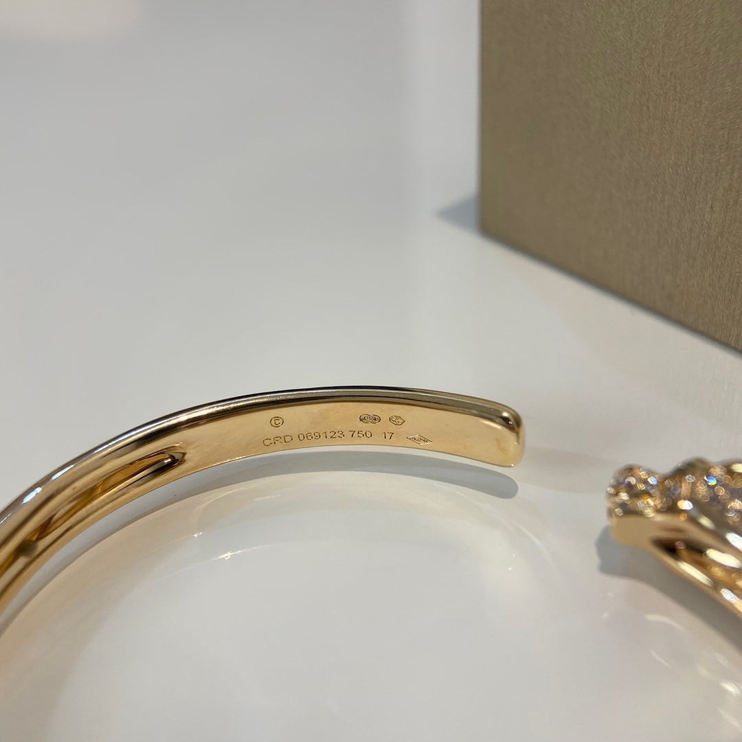 [Glow Jewelry]PANTHERE GOLD DIAMOND OPEN BRACELET