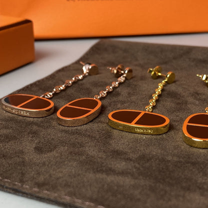 ¡®Glow Jewelry¡¯CHAINE VERSO BLACK CERAMIC EARRINGS