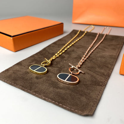 [Glow Jewelry]CHAINE VERSO BLACK CERAMIC NECKLACE