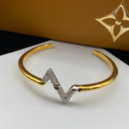 ¡®Glow Jewelry¡¯VOLTE UPSITE DOWN DIAMOND GOLD OPEN BRACELET