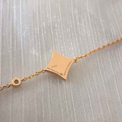[Glow Jewelry]COLOR STAR PINK GOLD DIAMOND BRACELET