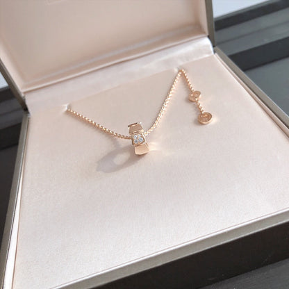 [Glow Jewelry]SERPENTI PEDANT DIAMOND PINK GOLD NECKLACE