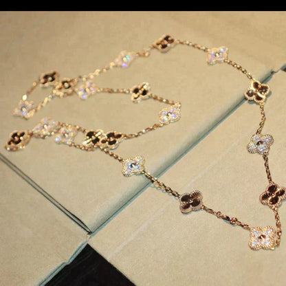 [Glow Jewelry]CLOVER 20 MOTIFS LASER DIAMOND NECKLACE