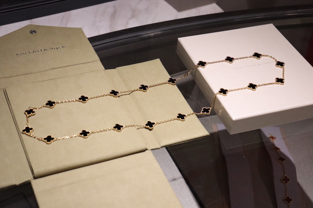 [Glow Jewelry]CLOVER 20 MOTIFS ONYX ROSE GOLD
