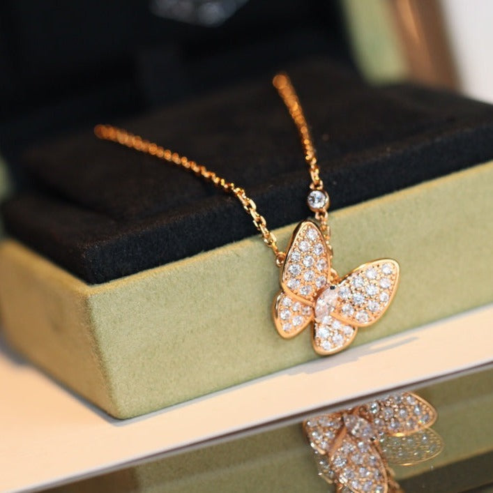 [Glow Jewelry]BUTTERFLY DIAMOND NECKLACE