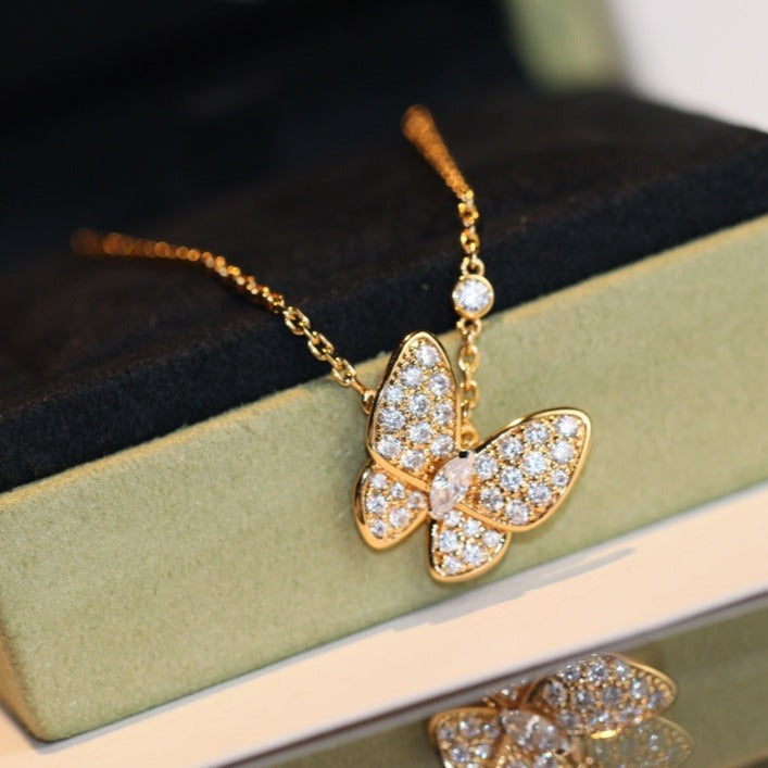 [Glow Jewelry]BUTTERFLY DIAMOND NECKLACE