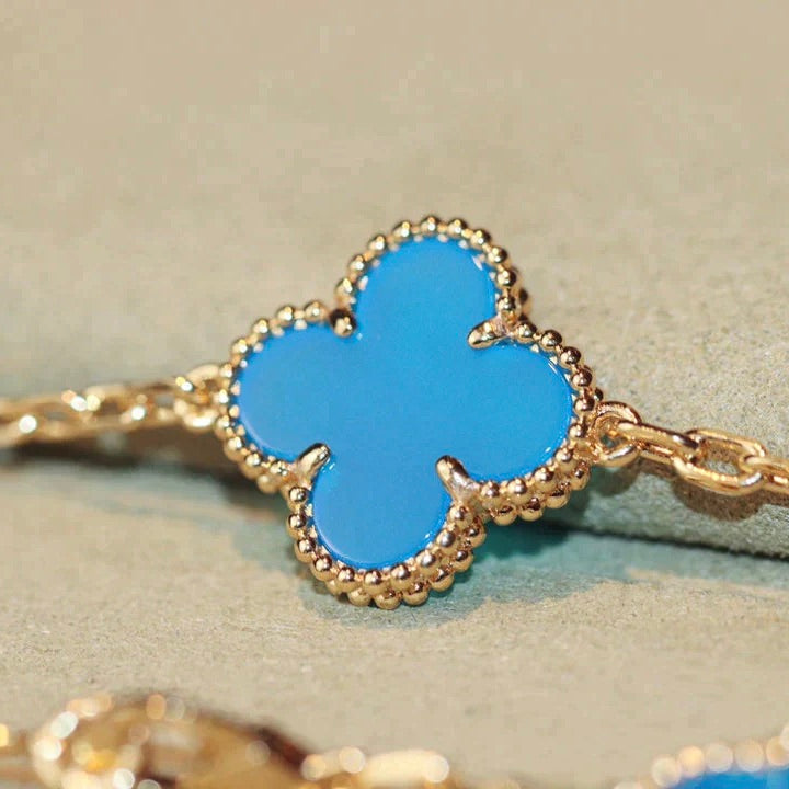 [Glow Jewelry]CLOVER 20 MOTIFS TURQUOISE GOLD