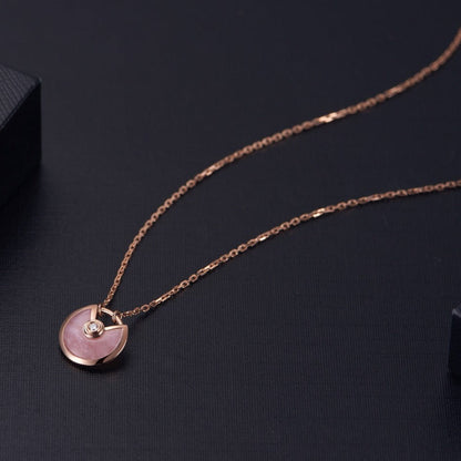 ¡®Glow Jewelry¡¯AMULETTE ROSE GOLD PINK MOP NECKLACE