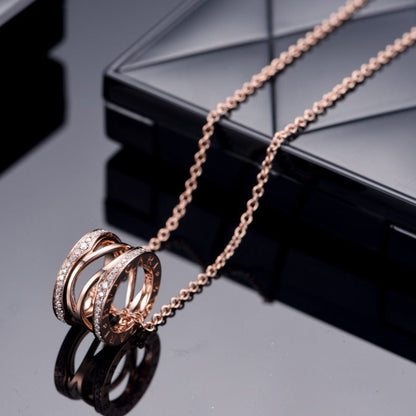 [Glow Jewelry]ZERO 1 PINK GOLD DIAMOND OPEN NECKLACE