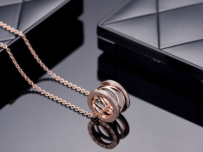 [Glow Jewelry]ZERO 1 PINK GOLD DIAMOND OPEN NECKLACE