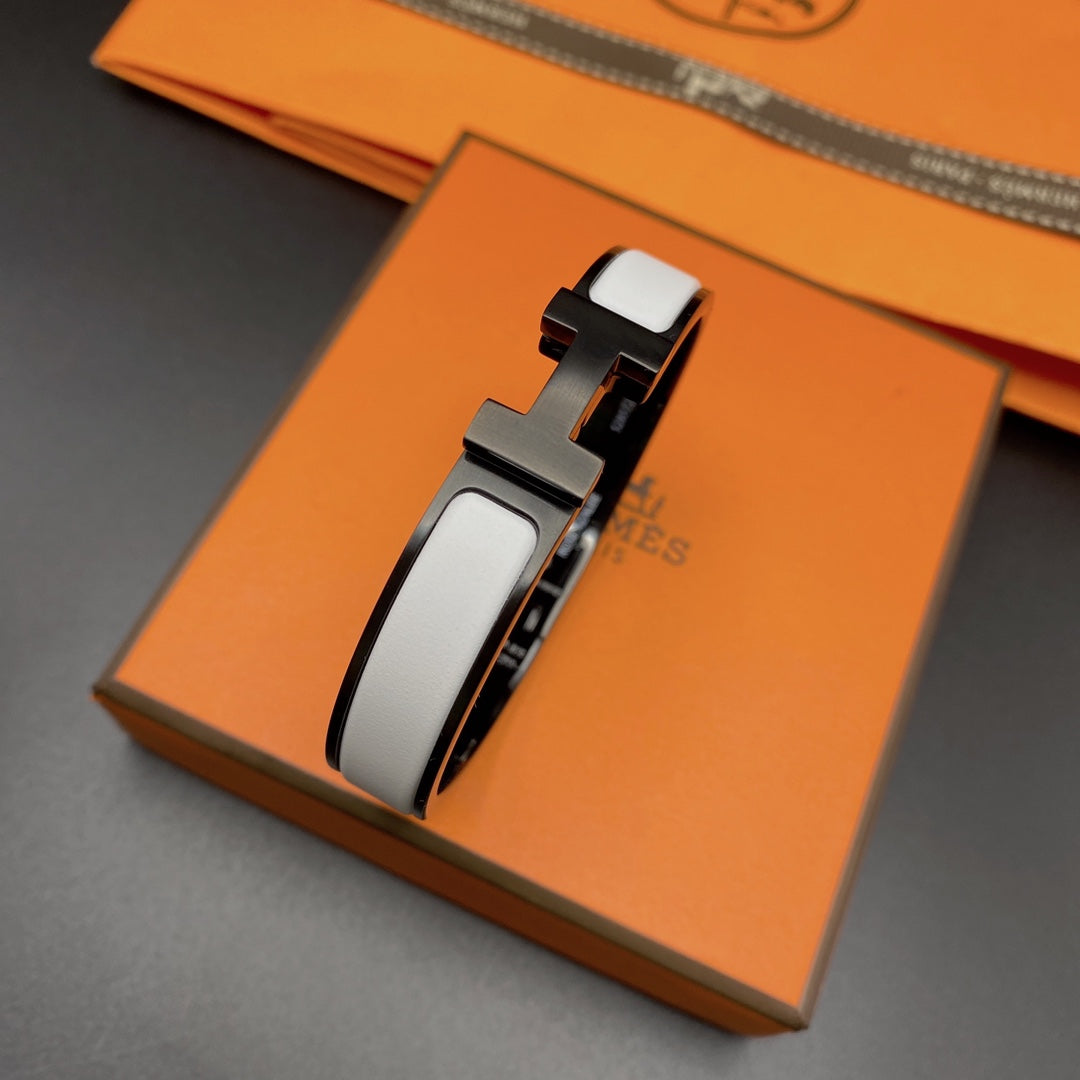 [Glow Jewelry]H BRACELET 12MM BLACK WHITE CERAMIC