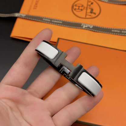 ®Glow Jewelry®H BRACELET 12MM ブラックホワイトセラミック