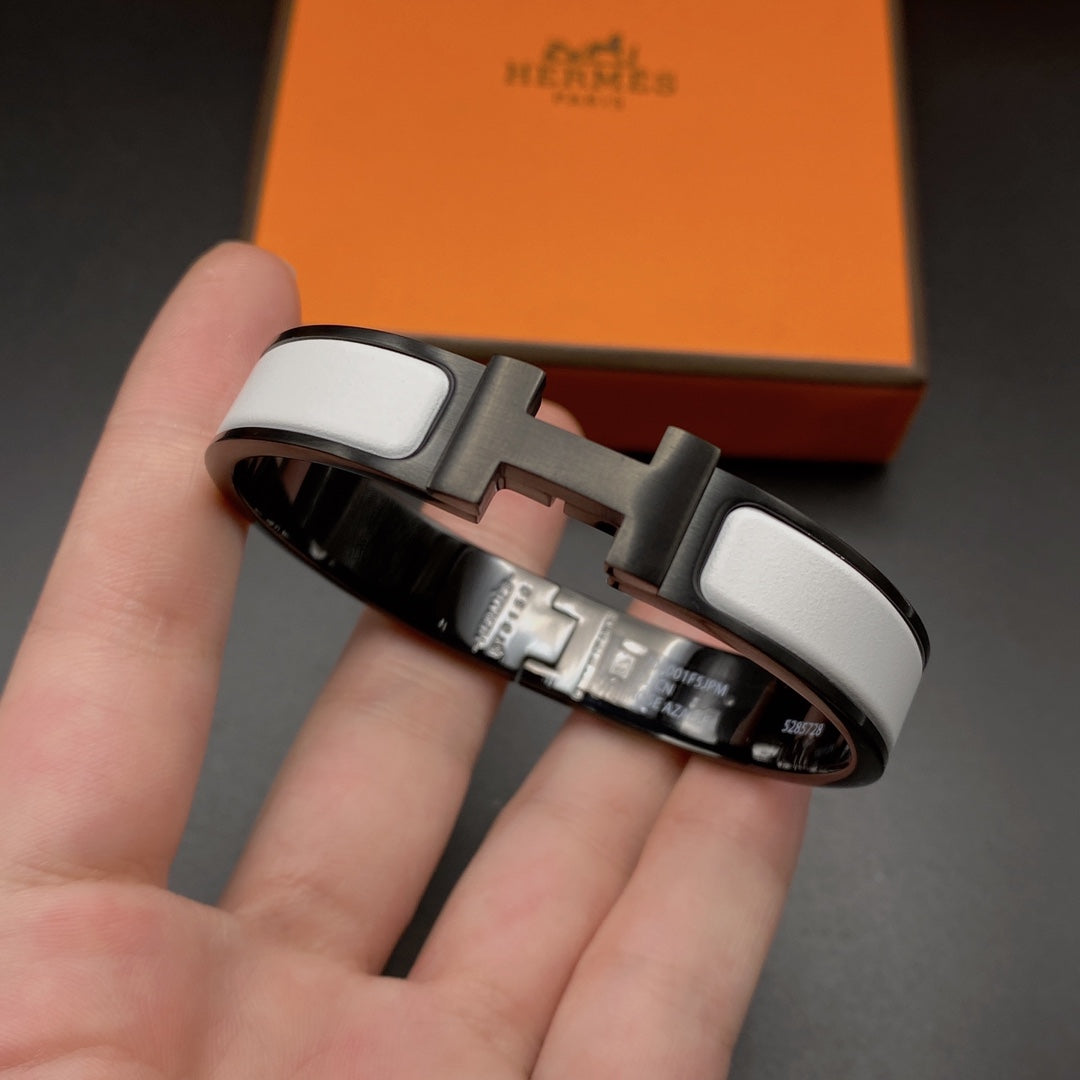 [Glow Jewelry]H BRACELET 12MM BLACK WHITE CERAMIC