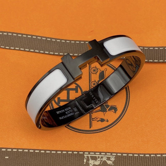 [Glow Jewelry]H BRACELET 12MM BLACK WHITE CERAMIC