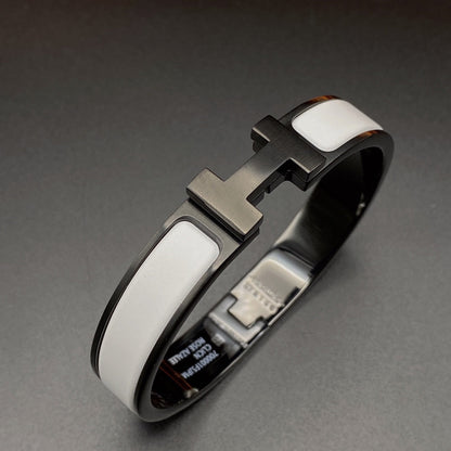 ®Glow Jewelry®H BRACELET 12MM ブラックホワイトセラミック
