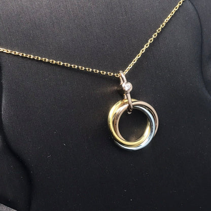 ¡®Glow Jewelry¡¯TRINITY SILVER GOLD PINK GOLD NECKLACE