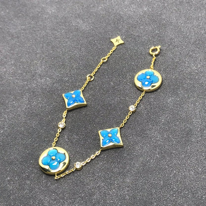 [Glow Jewelry]STAR AND SUN TURQUOISE 4 MOTIFS 3 DIAMONDS