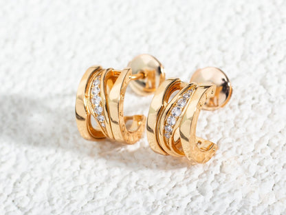 [Glow Jewelry]ZERO 1 PINK GOLD DIAMONDS EARRINGS