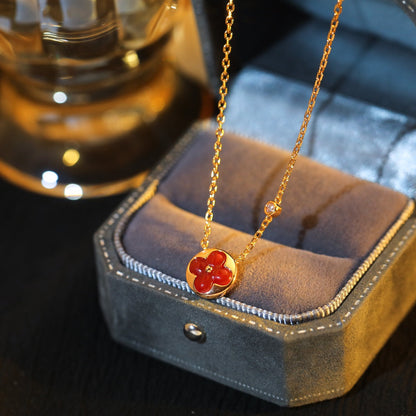 ¡®Glow Jewelry¡¯SUN PEDANT PINK GOLD 1 DIAMOND NECKLACE