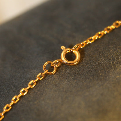 [Glow Jewelry]SUN PEDANT PINK GOLD 1 DIAMOND NECKLACE