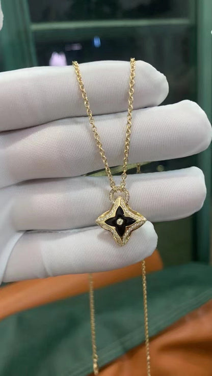 ¡®Glow Jewelry¡¯STAR PEDANT PINK GOLD DIAMOND NECKLACE