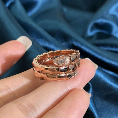 [Glow Jewelry]SERPENTS DOUBLE ROW DIAMOND RING