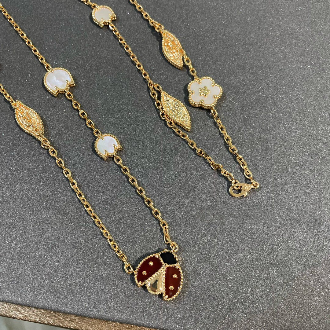 [Glow Jewelry]LUCKY SPRING 15 MOTIFS GOLD NECKLACE