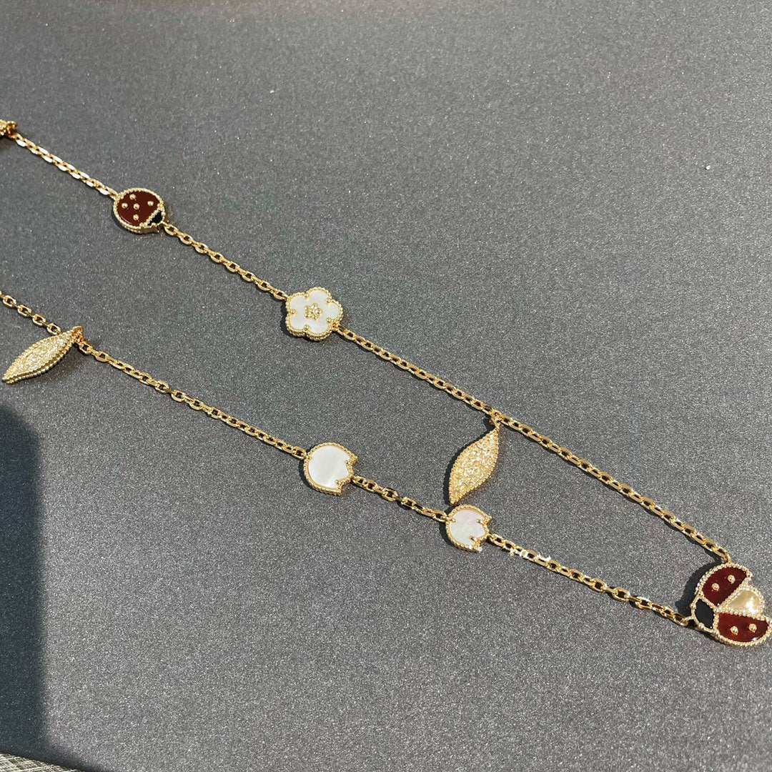 ¡®Glow Jewelry¡¯LUCKY SPRING 15 MOTIFS GOLD NECKLACE