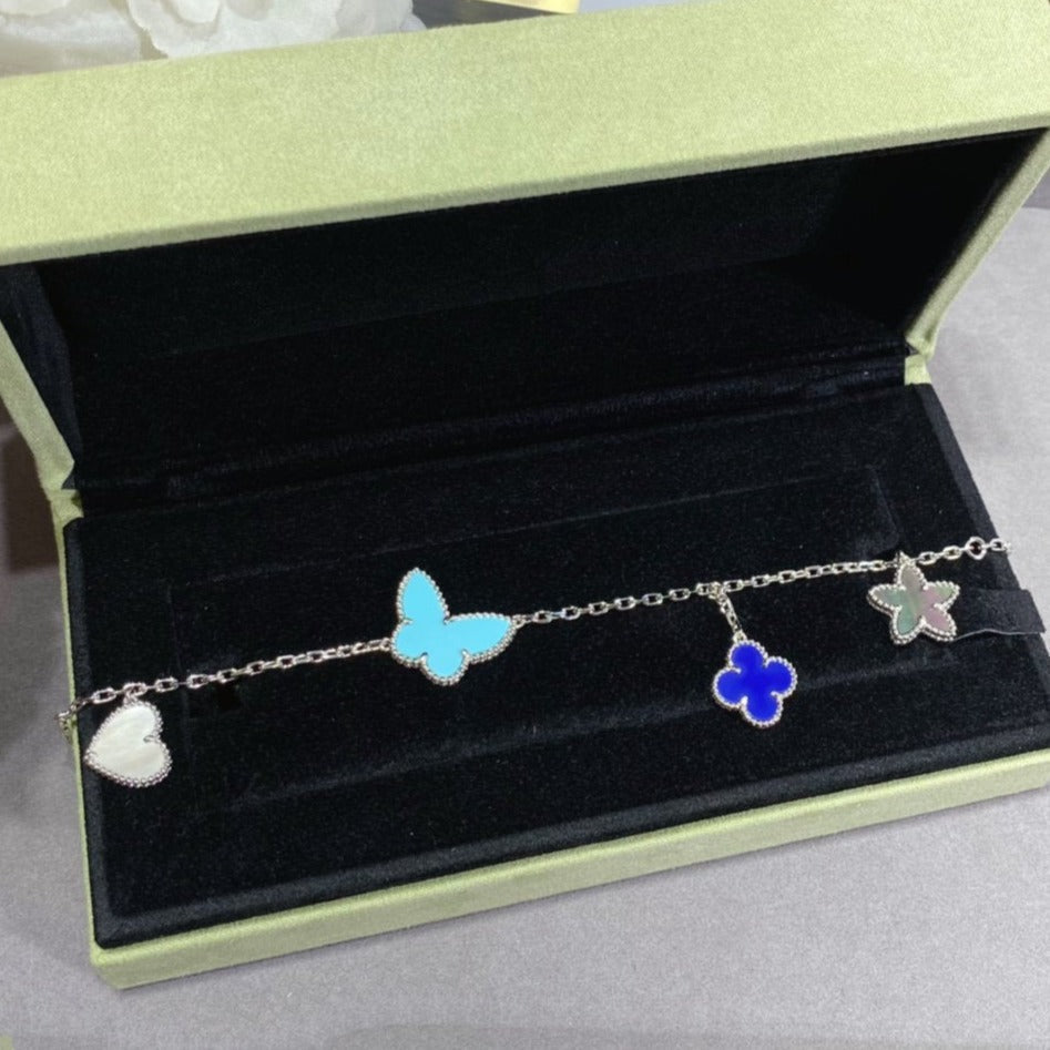 [Glow Jewelry]LUCKY SPRING SILVER BRACELET 4 MOTIF