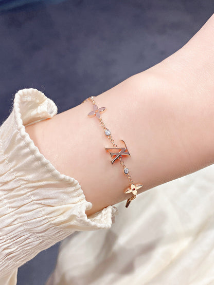 ¡®Glow Jewelry¡¯STAR AND SUN 7 MOTIFS GOLD BRACELET