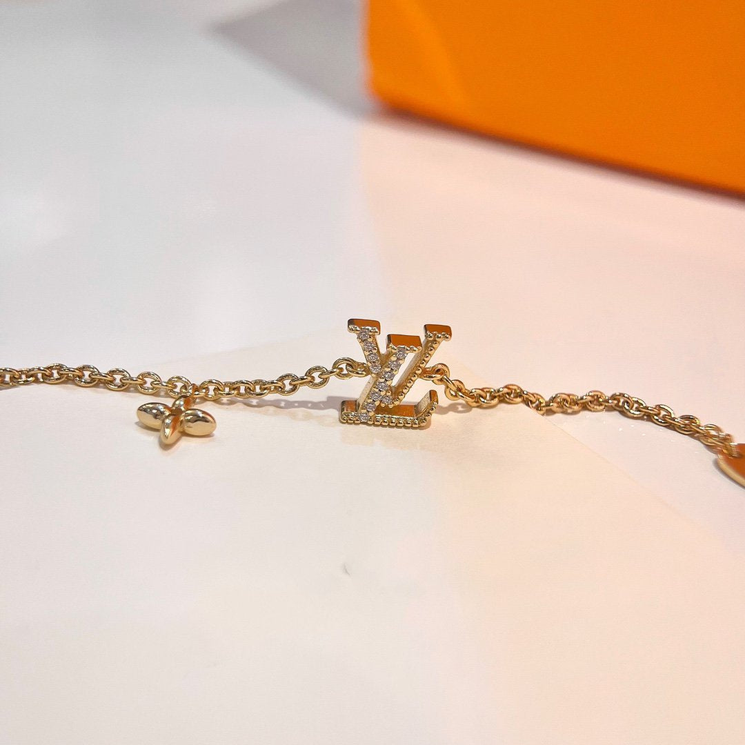 [Glow Jewelry]LOGO STAR MOTIF GOLD BRACELET