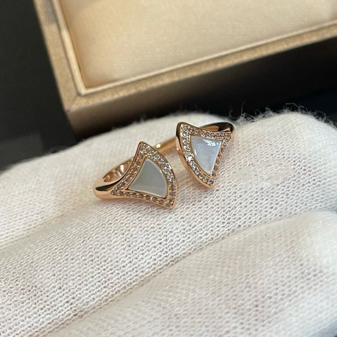 [Glow Jewelry]DREAM MOP DIAMOND OPEN RING