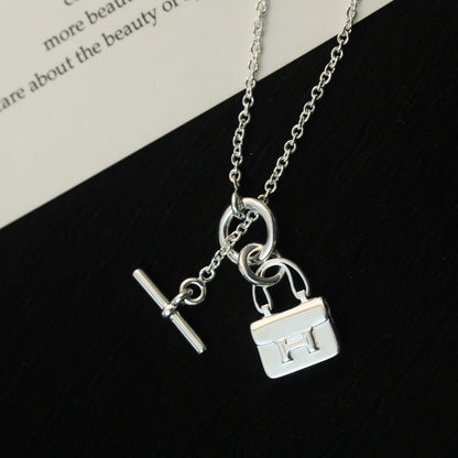 [Glow Jewelry]POP H PEDANT SILVER NECKLACE