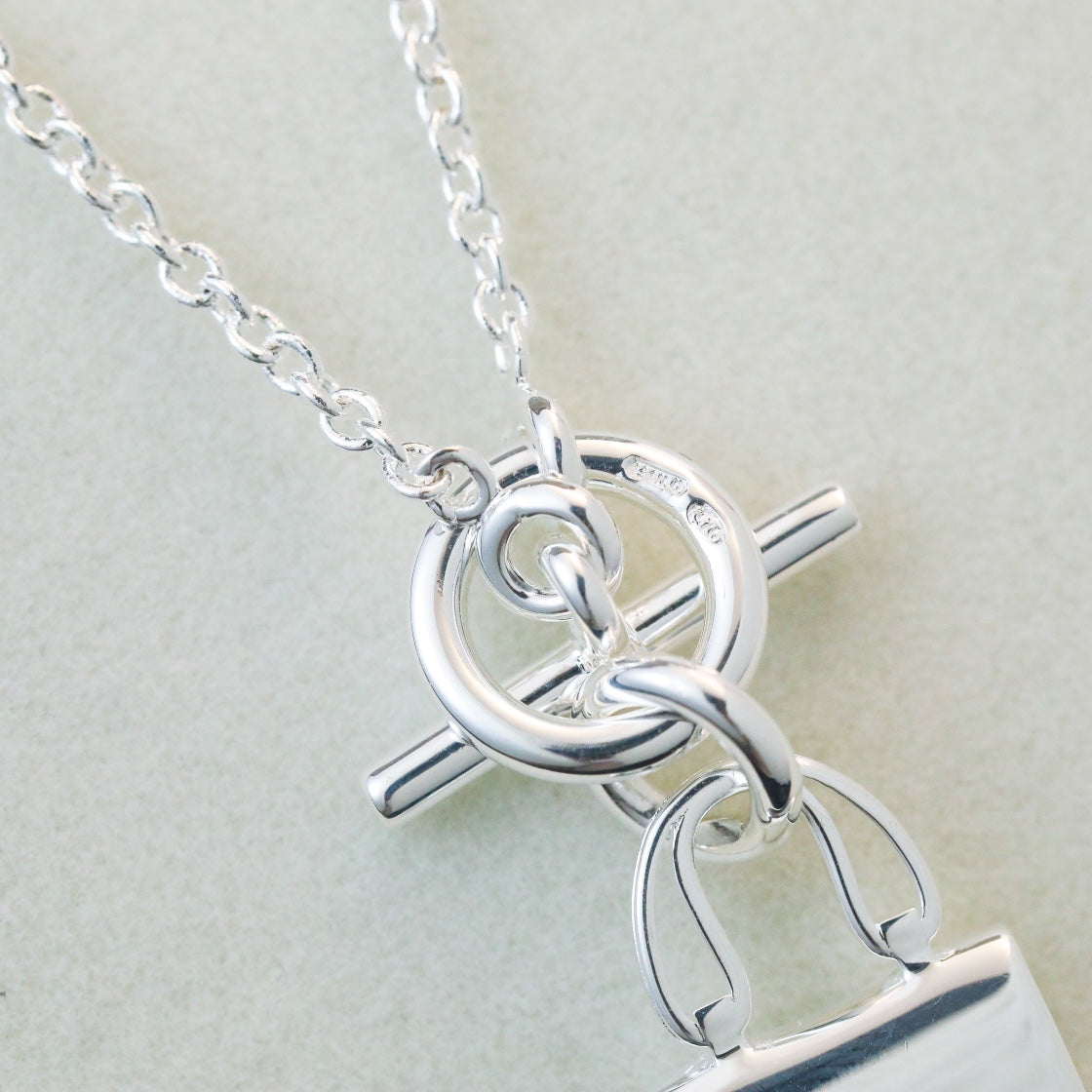 [Glow Jewelry]POP H PEDANT SILVER NECKLACE