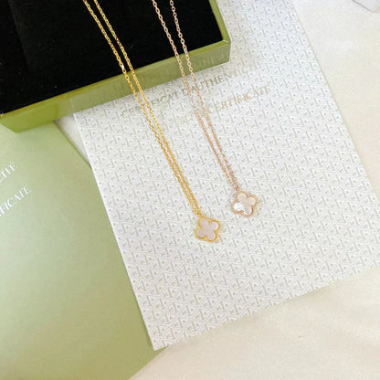 [Glow Jewelry]CLOVER MINI 9.5MM WHITE MOTHER-OF-PEARL NECKLACE