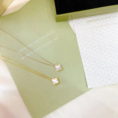 [Glow Jewelry]CLOVER MINI 9.5MM WHITE MOTHER-OF-PEARL NECKLACE