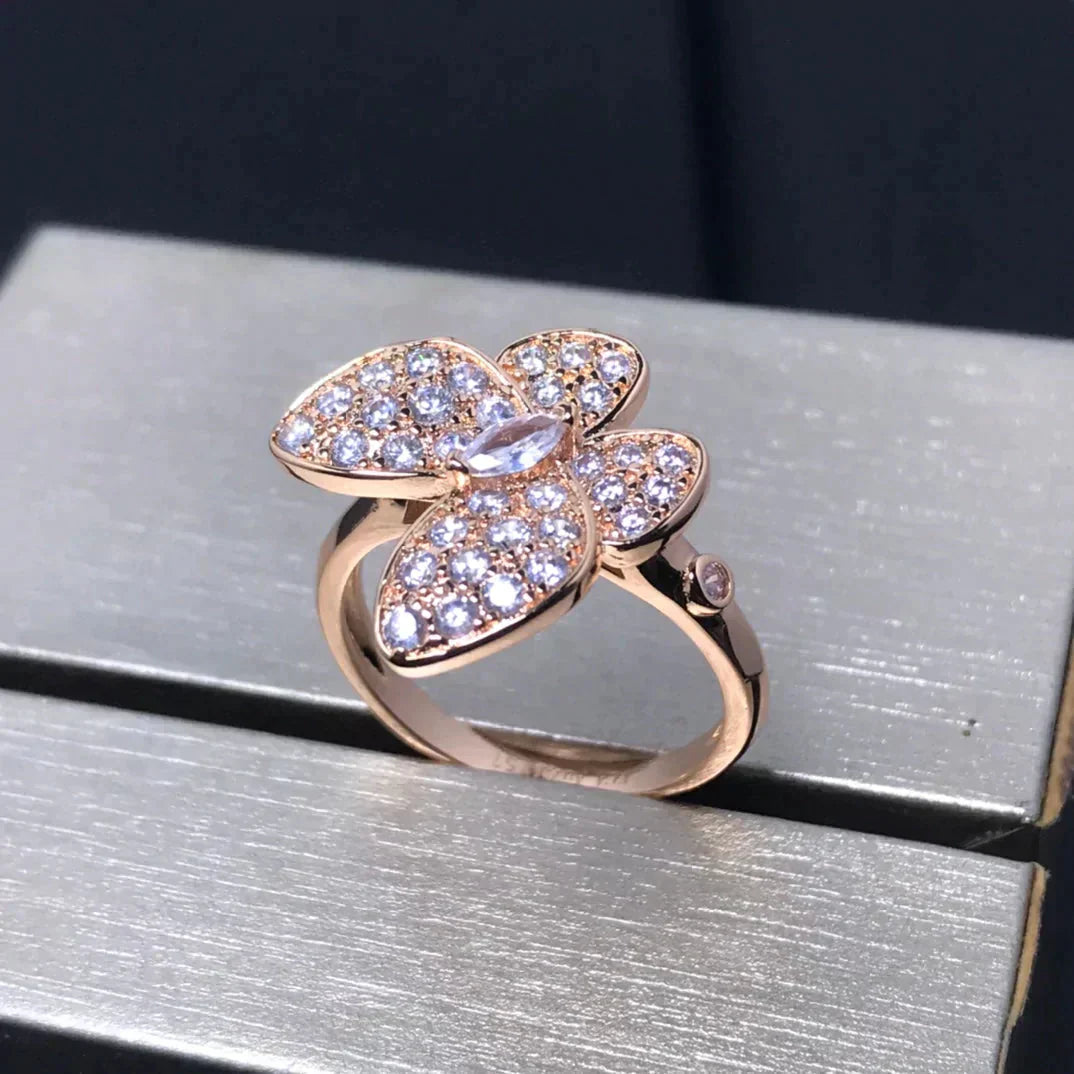 [Glow Jewelry]BUTTERFLY PINK GOLD DIAMOND RING