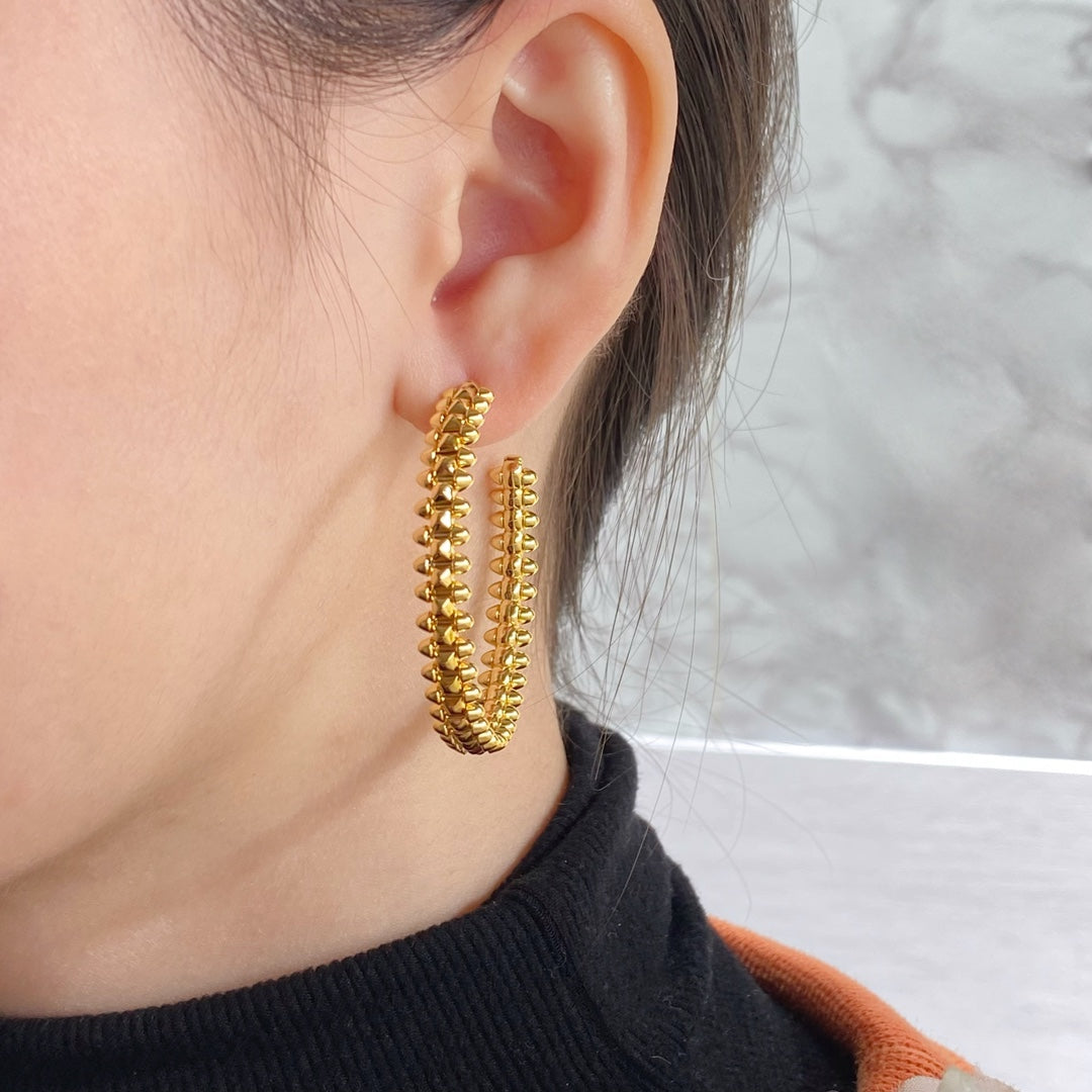 [Glow Jewelry]CLASH LARGE HOOP EARRINGS