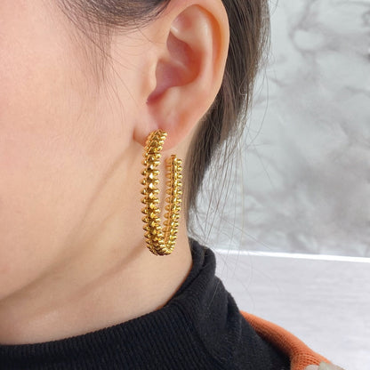 [Glow Jewelry]CLASH LARGE HOOP EARRINGS