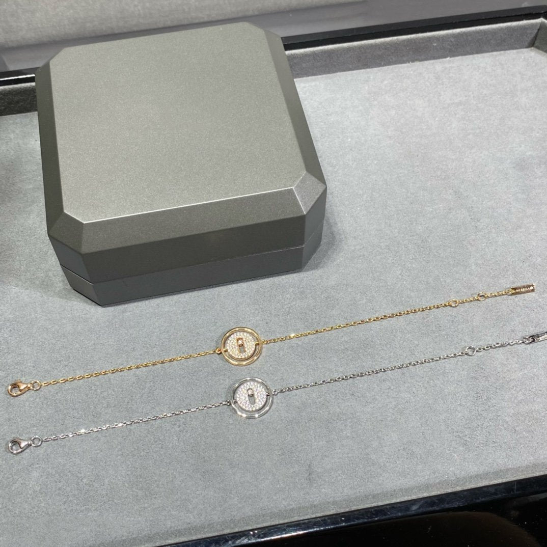 [Glow Jewelry]LUCKY MOVE DIAMOND PAVED BRACELET
