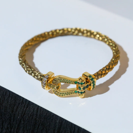[Glow Jewelry]FORCE 10 GOLD GREEN DIAMOND PAVED