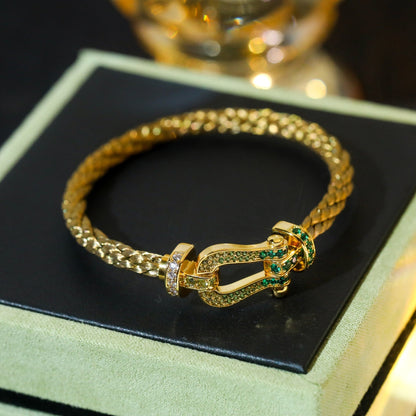 [Glow Jewelry]FORCE 10 GOLD GREEN DIAMOND PAVED