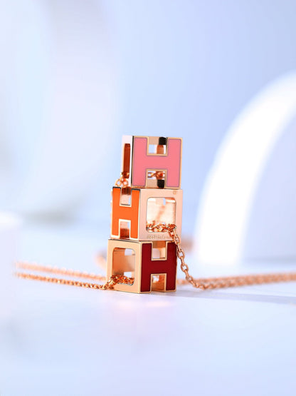 ¡®Glow Jewelry¡¯H CAGE PINK GOLD NECKLACE